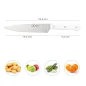 Cuchillo Husky Verduras 15 cm. Hoja Acero Inoxidable, Cuchillo Verduras, Cuchillo Cortar Verduras Mango Ergonómico Blanco