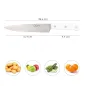 Cuchillo Husky Verduras 17 cm. Hoja Acero Inoxidable, Cuchillo Verduras, Cuchillo Cortar Verduras Mango Ergonómico Blanco