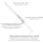 Cuchillo Husky Jamonero 25 cm. Hoja Acero Inoxidable, Cuchillo Jamón, Cuchillo Cortar Jamón Mango Ergonómico Blanco