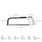 Arco Sierra Acero Con Empuñadura de Aluminio Angulo Corte Ajustable. Corta Acero, Aluminio, Madera, Plástico, Cobre Arco Sierra Acero Con Empuñadura de Aluminio Angulo Corte Ajustable. Corta Acero, Aluminio, Madera, Plástico, Cobre