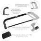 Arco Sierra Acero Con Empuñadura de Aluminio Angulo Corte Ajustable. Corta Acero, Aluminio, Madera, Plástico, Cobre Arco Sierra Acero Con Empuñadura de Aluminio Angulo Corte Ajustable. Corta Acero, Aluminio, Madera, Plástico, Cobre