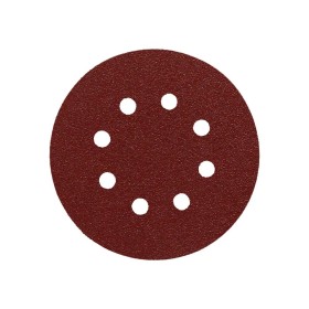 Lija Recambio Velcro Disco Diámetro 125 mm. Con Agujeros Grano 120 (10 Piezas)