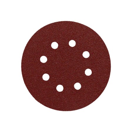 Lija Recambio Velcro Disco Diámetro 125 mm. Con Agujeros Grano 120 (10 Piezas)
