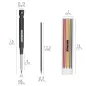 Lápiz Carpintero Portaminas Con 6+1 Recargas Cera Marcadora, Tiza Marcadora, Trazador, Rotulador Marcador, Rotulador Obra,