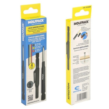 Lápiz Carpintero Portaminas Con 6+1 Recargas Cera Marcadora, Tiza Marcadora, Trazador, Rotulador Marcador, Rotulador Obra,