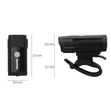 Luz Led Frontal Para Bicicleta / Patinete 400 Lúmenes (5 Modos) Batería Recargable USB