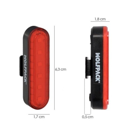 Luz Led Trasera Para Bicicleta / Patinete 100 Lúmenes (4 Modos) Batería Recargable USB
