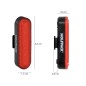 Luz Led Trasera Para Bicicleta / Patinete 100 Lúmenes (4 Modos) Batería Recargable USB Luz Led Trasera Para Bicicleta / Patinete 100 Lúmenes (4 Modos) Batería Recargable USB
