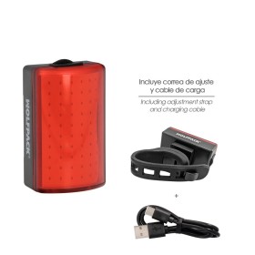 Luz Led Trasera Para Bicicleta / Patinete 120 Lúmenes (8 Modos) Batería Recargable USB