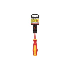 Destornillador Plano Aislado Certificado VDE 1.000 V. Medida 0,4 x Diámetro 2,5 x 75 mm. Destornillador Seguridad Electricista