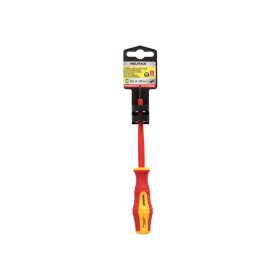 Destornillador Plano Aislado Certificado VDE 1.000 V. Medida 0,8 x Diámetro 4,0 x 100 mm. Destornillador Seguridad Electricista