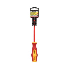 Destornillador Plano Aislado Certificado VDE 1.000 V. Medida 1,0 x Diámetro 5,5 x 125 mm. Destornillador Seguridad Electricista
