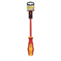 Destornillador Plano Aislado Certificado VDE 1.000 V. Medida 1,2 x Diámetro 6,5 x 150 mm. Destornillador Seguridad Electricista