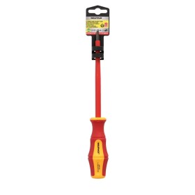 Destornillador Plano Aislado Certificado VDE 1.000 V. Medida 1,2 x Diámetro 6,5 x 150 mm. Destornillador Seguridad Electricista