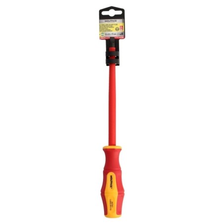 Destornillador Plano Aislado Certificado VDE 1.000 V. Medida 1,6x Diámetro 8,0 x 175 mm. Destornillador Seguridad Electricista