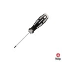 Destornillador Phillips Acero S2 Mango TPR Bimaterial. Medida PH 0 - Diámetro 3,0 x 75 mm. DIN5262.