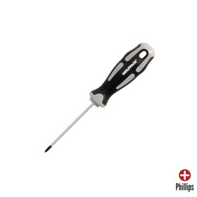 Destornillador Phillips Acero S2 Mango TPR Bimaterial. Medida PH 0 - Diámetro 3,0 x 75 mm. DIN5262.