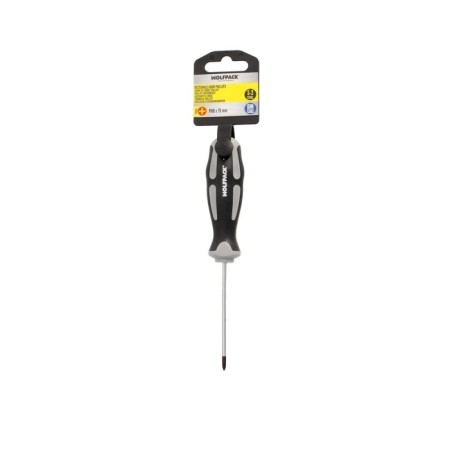 Destornillador Phillips Acero S2 Mango TPR Bimaterial. Medida PH 0 - Diámetro 3,0 x 75 mm. DIN5262.