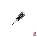 Destornillador Phillips Acero S2 Mango TPR Bimaterial. Medida PH 1 x Diámetro 5,0 x 38 mm. DIN5262.