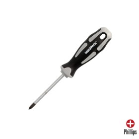 Destornillador Phillips Acero S2 Mango TPR Bimaterial. Medida PH 1 x Diámetro 5,0 x 75 mm. DIN5262.