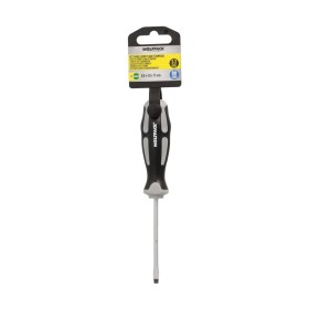 Destornillador Plano Estampado Acero S2 Mango TPR Bimaterial. Medida 0,8 x Diámetro 4,0 x 75 mm. DIN5265