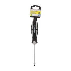 Destornillador Plano Estampado Acero S2 Mango TPR Bimaterial. Medida 1,2 x Diámetro 6,5 x 100 mm. DIN5265