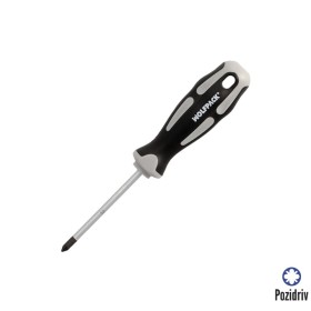 Destornillador Pozidriv Acero S2 Mango TPR Bimaterial. Medida pza. 1 x Diámetro 5 x 75 mm. DIN5262.