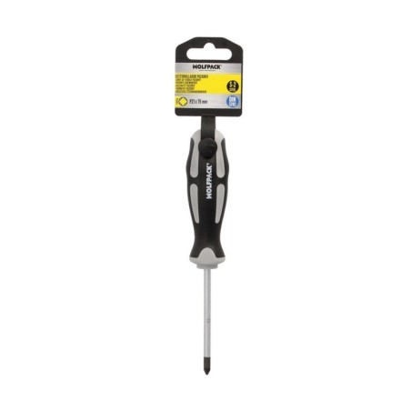 Destornillador Pozidriv Acero S2 Mango TPR Bimaterial. Medida pza. 1 x Diámetro 5 x 75 mm. DIN5262.
