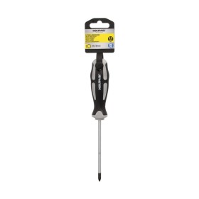 Destornillador Pozidriv Acero S2 Mango TPR Bimaterial. Medida pza. 1 x Diámetro 5 x 100 mm. DIN5262.