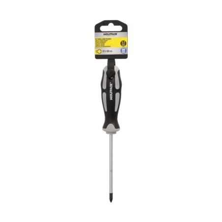 Destornillador Pozidriv Acero S2 Mango TPR Bimaterial. Medida pza. 1 x Diámetro 5 x 100 mm. DIN5262.