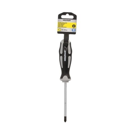 Destornillador Pozidriv Acero S2 Mango TPR Bimaterial. Medida pza. 2 x Diámetro 6 x 100 mm. DIN5262.