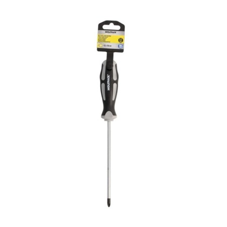 Destornillador Pozidriv Acero S2 Mango TPR Bimaterial. Medida pza. 2 x Diámetro 6 x 150 mm. DIN5262.