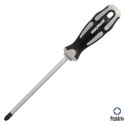Destornillador Pozidriv Acero S2 Mango TPR Bimaterial. Medida pza. 3 x Diámetro 8 x 150 mm. DIN5262.