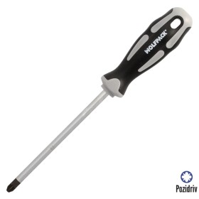 Destornillador Pozidriv Acero S2 Mango TPR Bimaterial. Medida pza. 3 x Diámetro 8 x 150 mm. DIN5262.