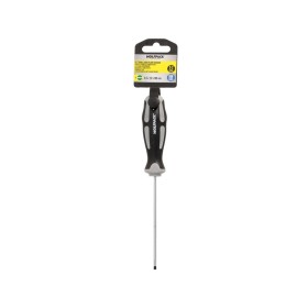 Destornillador Plano Vaciado Acero S2 Mango TPR Bimaterial. Medida 0,5 x Diámetro 3,0 x 100 mm. DIN5265