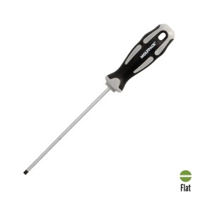 Destornillador Plano Vaciado Acero S2 Mango TPR Bimaterial. Medida 0,8 x Diámetro 4,0 x 125 mm. DIN5265