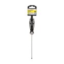 Destornillador Plano Vaciado Acero S2 Mango TPR Bimaterial. Medida 0,8 x Diámetro 4,0 x 125 mm. DIN5265