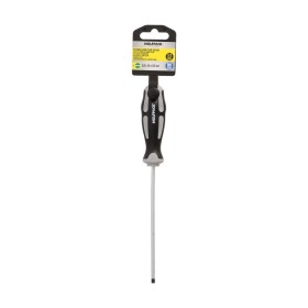 Destornillador Plano Vaciado Acero S2 Mango TPR Bimaterial. Medida 0,8 x Diámetro 4,0 x 125 mm. DIN5265
