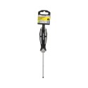 Destornillador Plano Vaciado Acero S2 Mango TPR Bimaterial. Medida 1,0 x Diámetro 5,0 x 100 mm. DIN5265