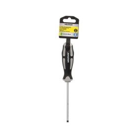 Destornillador Plano Vaciado Acero S2 Mango TPR Bimaterial. Medida 1,0 x Diámetro 5,0 x 100 mm. DIN5265
