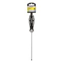 Destornillador Plano Vaciado Acero S2 Mango TPR Bimaterial. Medida 1,0 x Diámetro 5,0 x 150 mm. DIN5265