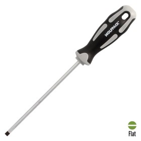 Destornillador Plano Vaciado Acero S2 Mango TPR Bimaterial. Medida 1,2 x Diámetro 6,0 x 150 mm. DIN5265