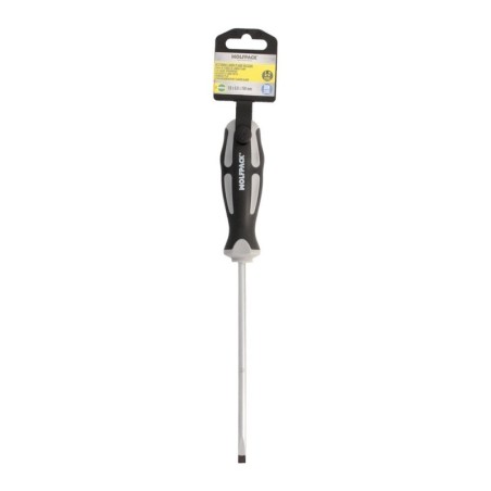 Destornillador Plano Vaciado Acero S2 Mango TPR Bimaterial. Medida 1,2 x Diámetro 6,0 x 150 mm. DIN5265