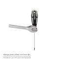 Destornillador Torx Inviolable Acero S2 Mango TPR Bimaterial. Medida T09 x Diámetro 3,0 x 75 mm.