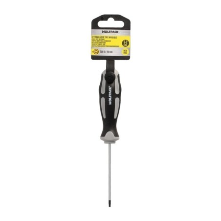 Destornillador Torx Inviolable Acero S2 Mango TPR Bimaterial. Medida T09 x Diámetro 3,0 x 75 mm.