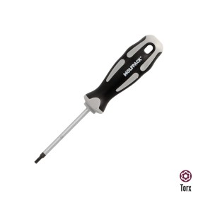 Destornillador Torx Inviolable Acero S2 Mango TPR Bimaterial. Medida T10 x Diámetro 5,0 x 75 mm.