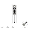 Destornillador Torx Inviolable Acero S2 Mango TPR Bimaterial. Medida T20 x Diámetro 5,0 x 75 mm.