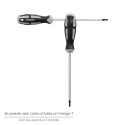 Destornillador Torx Inviolable Acero S2 Mango TPR Bimaterial. Medida T20 x Diámetro 5,0 x 75 mm.