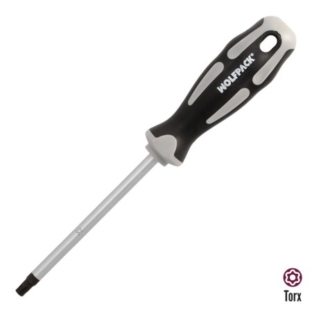 Destornillador Torx Inviolable Acero S2 Mango TPR Bimaterial. Medida T40 x Diámetro 8,0 x 125 mm.