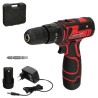 Taladro Atornillador 12 V. Con 2 Velocidades y Percutor. Batería 1.300 mAh. Par Apriete 35 Nm.